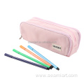 Macaroon color Double Side Opening Zpper Pencil Pouch